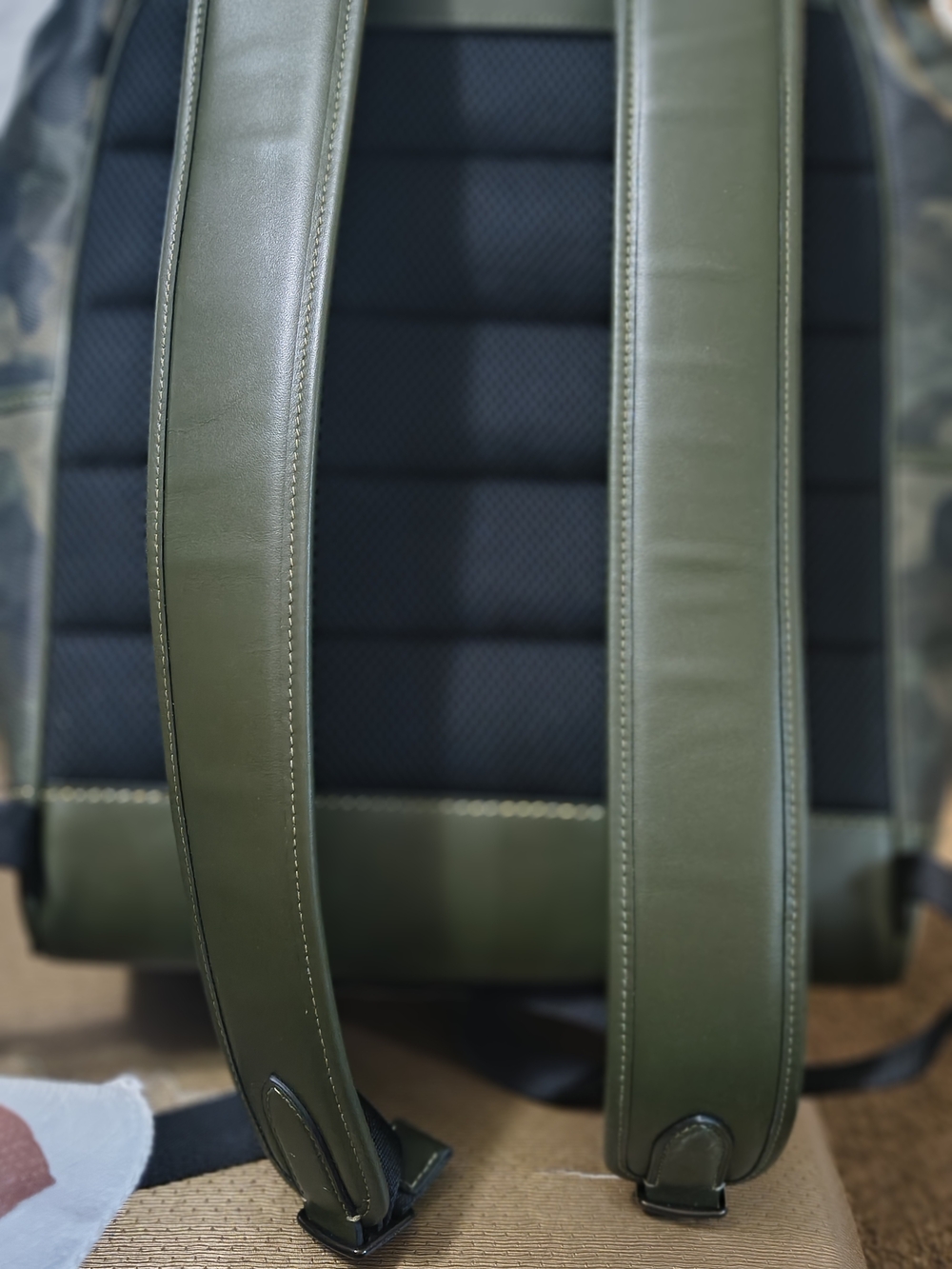 Coach Camo Leather Backpack Legacy Flap NWOT - Picture 8 of 16
